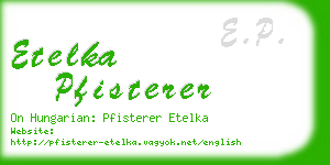 etelka pfisterer business card